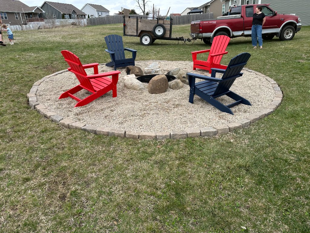 Fire pit seating area