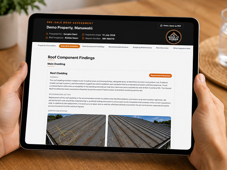 Professional roof assessment by Roof-It Robbie