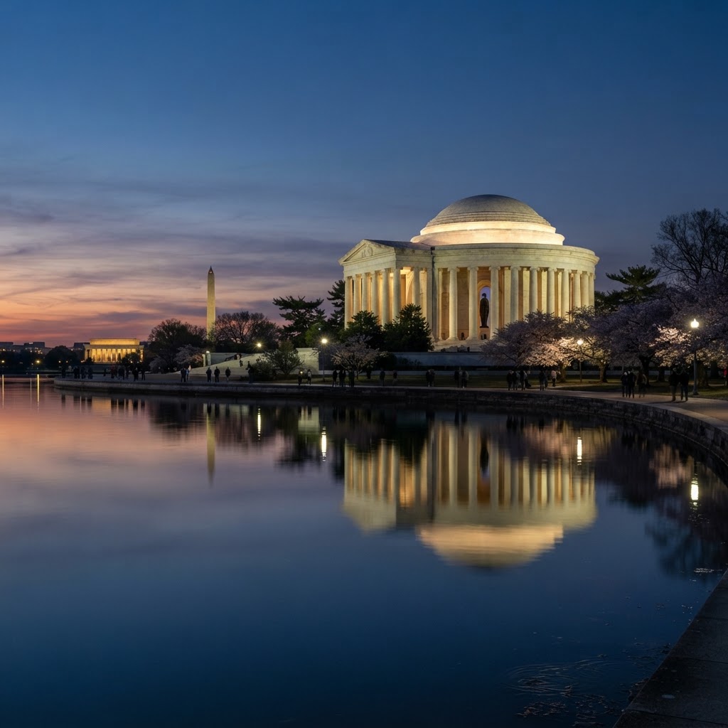 Lincoln Memorial and National Mall monuments