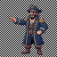 Listbone pirate mascot pointing to creator split payouts