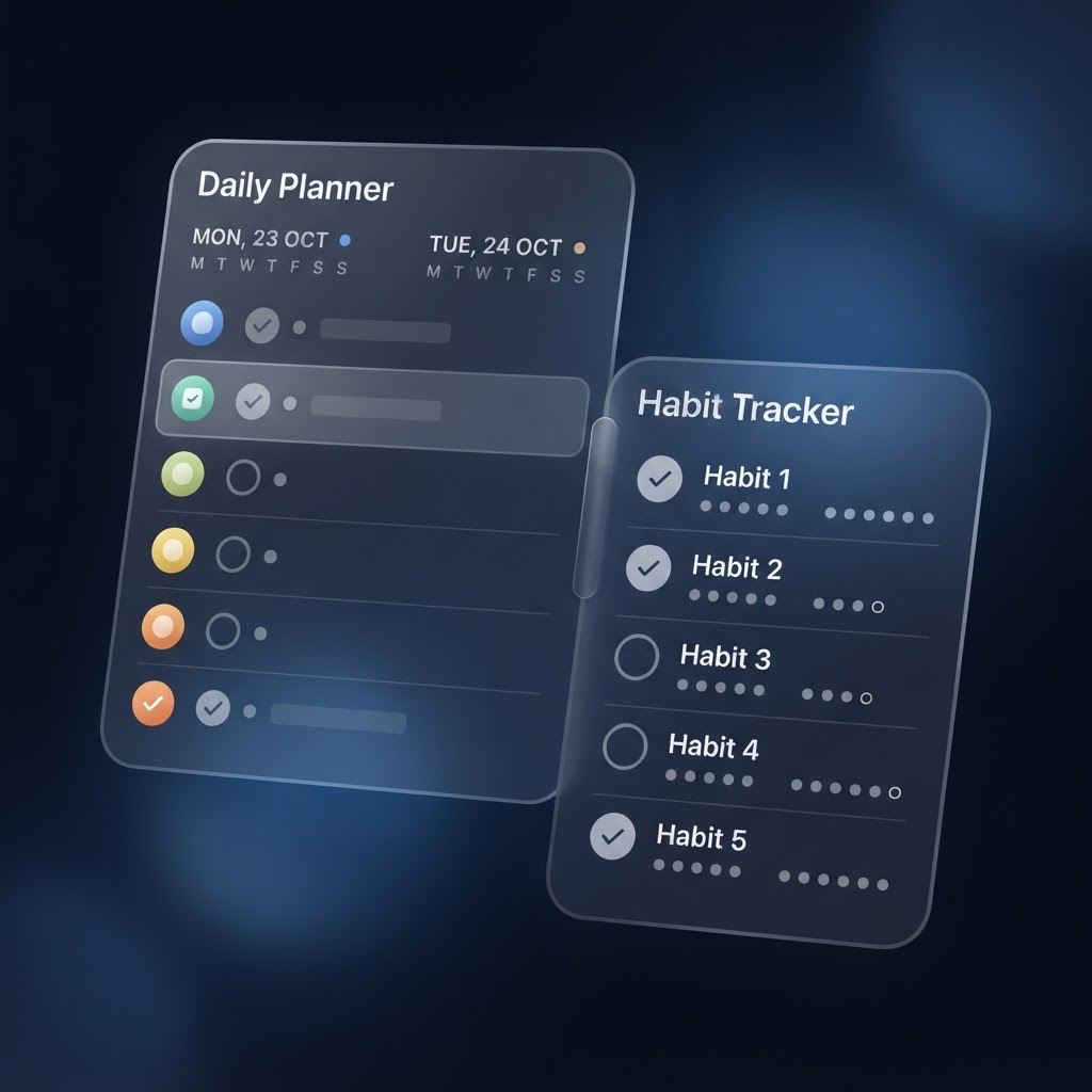 Daily planner and habit tracker