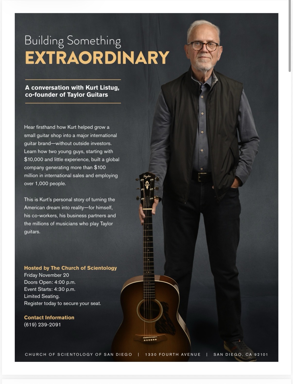 Kurt Listug, co-founder of Taylor Guitars