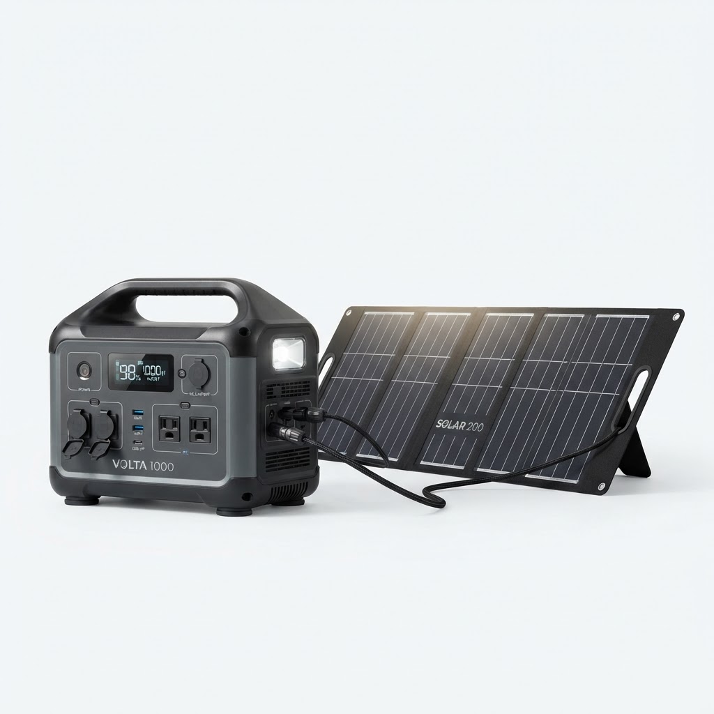 Portable Power Station with Solar Panel