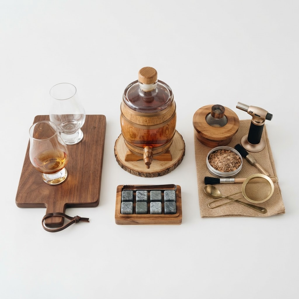 Bourbon Whiskey Stones Gift Set