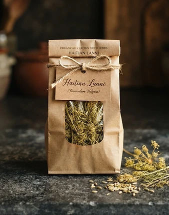 Haitian Lanni — organic dried fennel herb from the Touray Garden