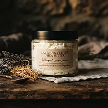 Lavender Vetiver Shea Butter — 4oz jar of handcrafted body butter
