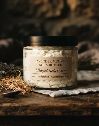 Lavender Vetiver Shea Butter — 4oz jar of handcrafted body butter