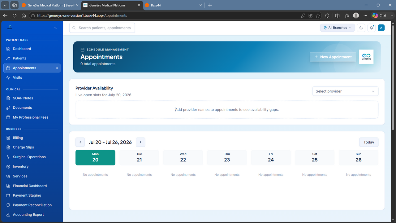 Genesys-One Medical Platform  template preview