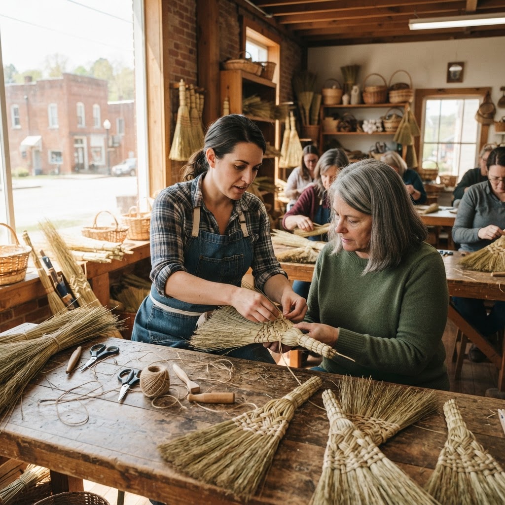 Plaited Brooms: Stalk Weaving on Hand Brooms with Amannda Lee Lazorchack