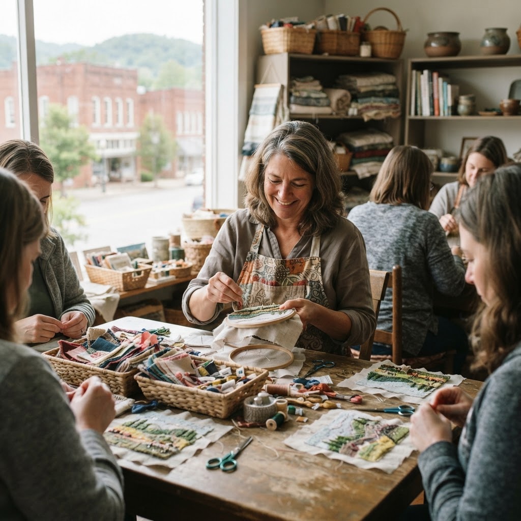 Slow Stitching: Create a Mini Landscape with Heidi Earl