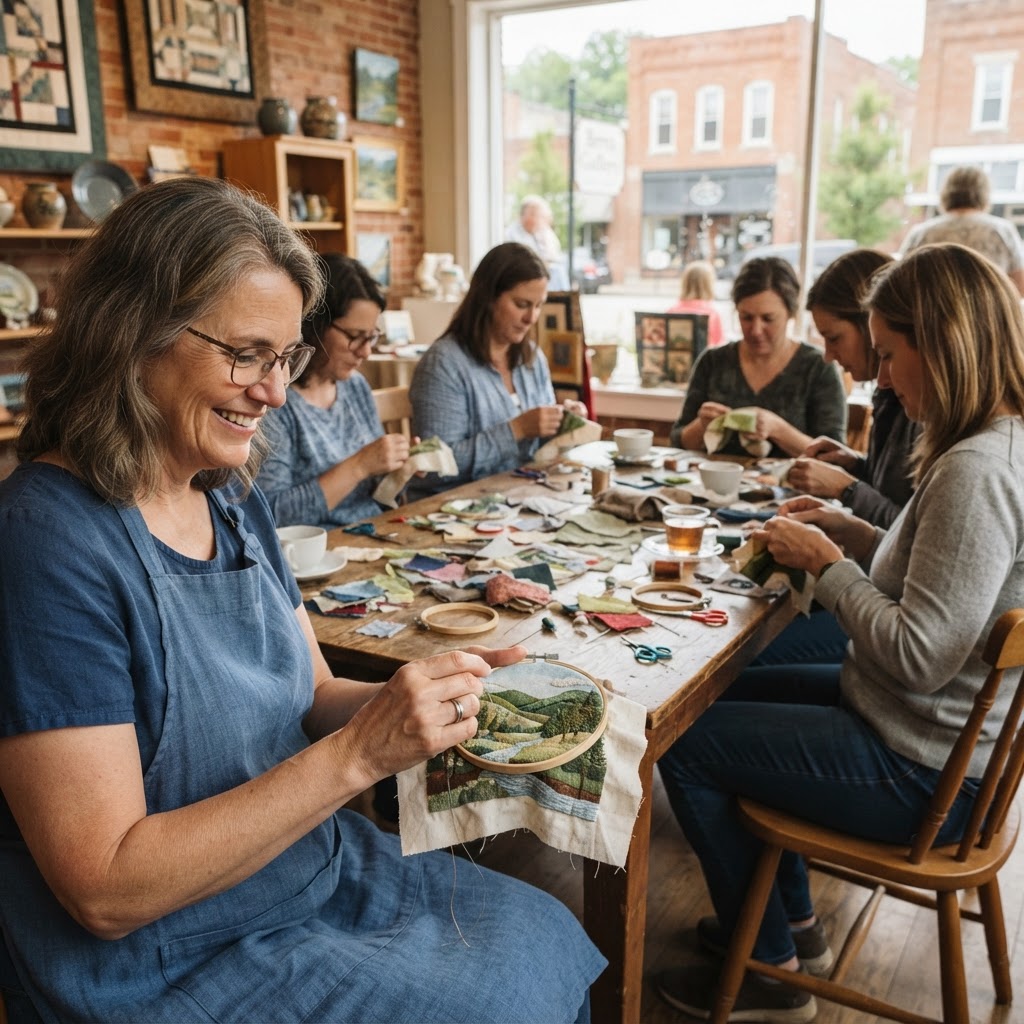 Slow Stitching: Create a Mini Landscape with Heidi Earl