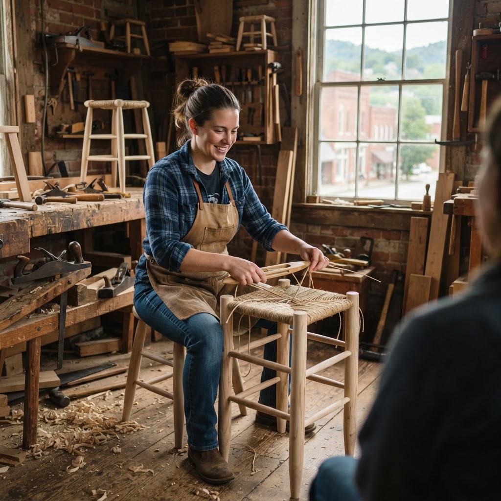 Post and Rung Stool with Katie Bister