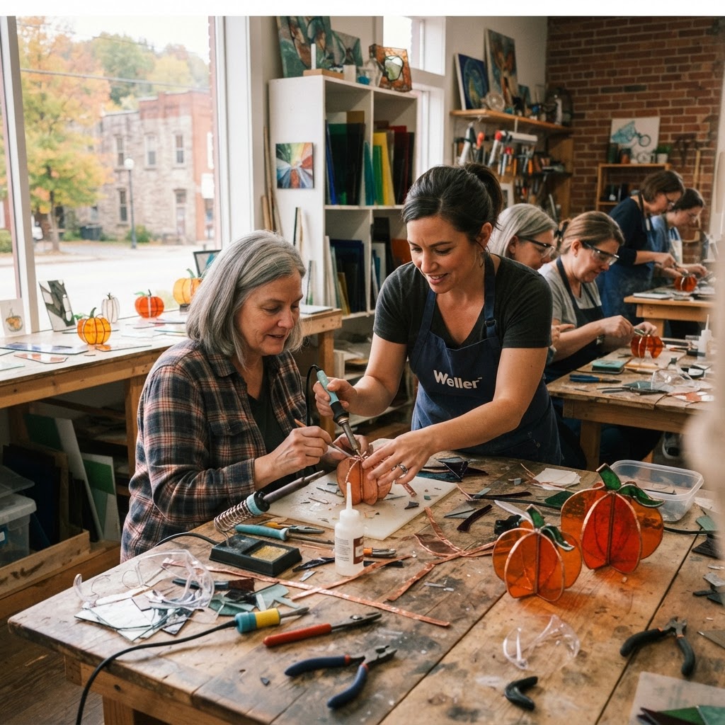 Stained Glass 3D Pumpkins with Nikki Noel