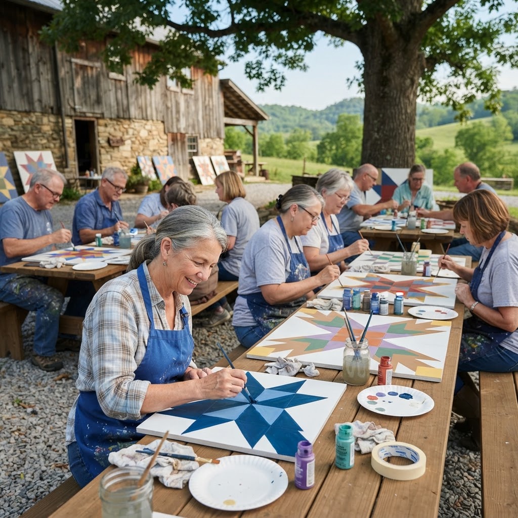 Quilt Block Painting with Mary Reed