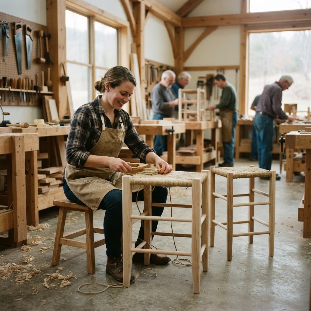 Post and Rung Stool with Katie Bister