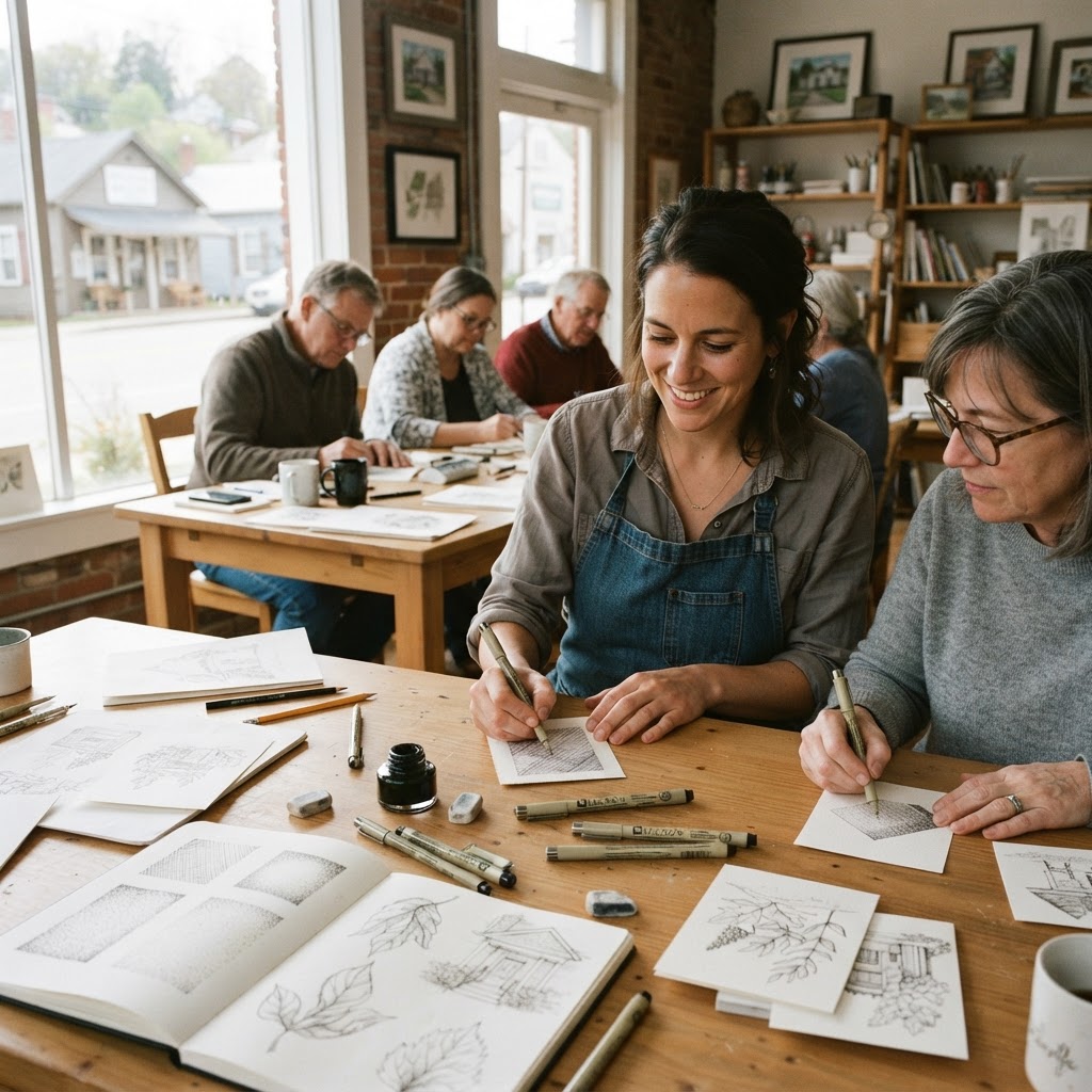 Realistic Drawing using Pen and Ink with Olivia Immitt
