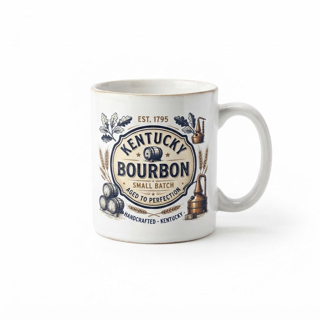 Funny Bourbon Coffee Mug 15oz Ceramic