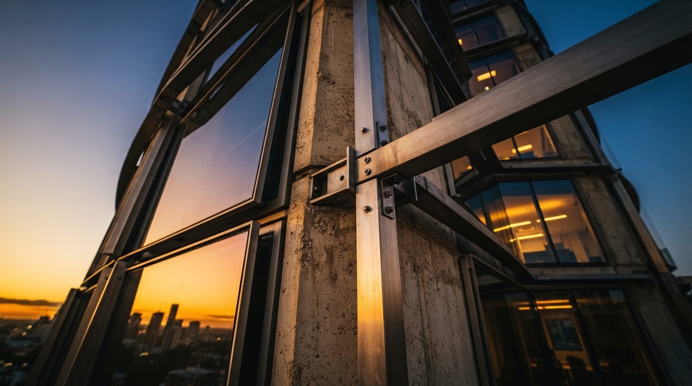 Modern Australian architecture at golden hour