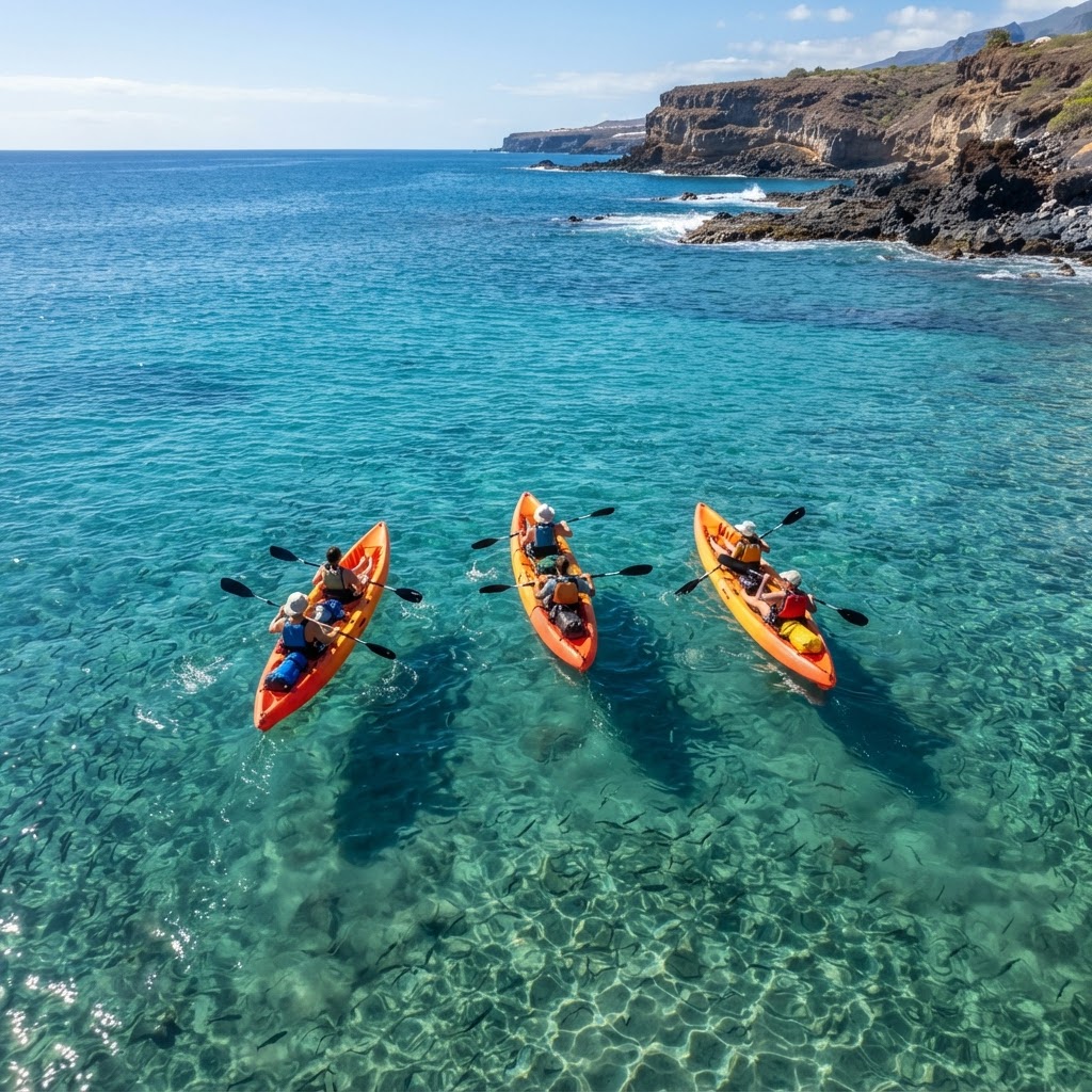 Kayaking Tour Tenerife — Snorkeling, Amazing Views & Scuba Combo