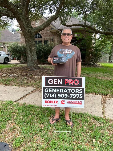Protected by GenPro yard sign at a Houston customer home