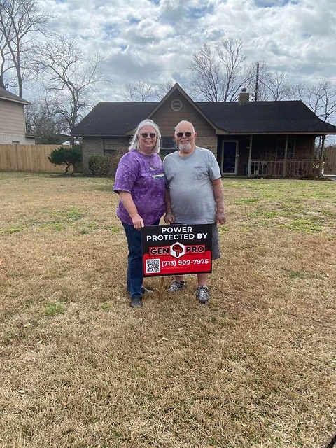 Protected by GenPro yard sign at a Houston customer home