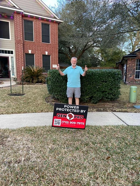 Protected by GenPro yard sign at a Houston customer home