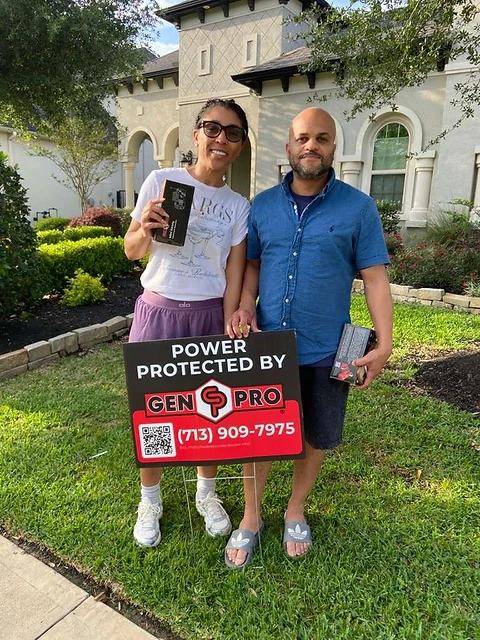 Protected by GenPro yard sign at a Houston customer home