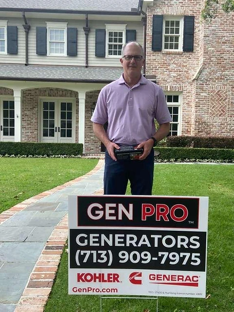 Protected by GenPro yard sign at a Houston customer home
