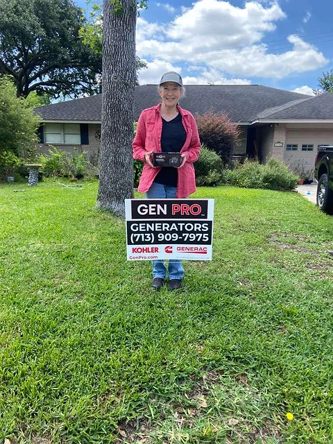 Protected by GenPro yard sign at a Houston customer home