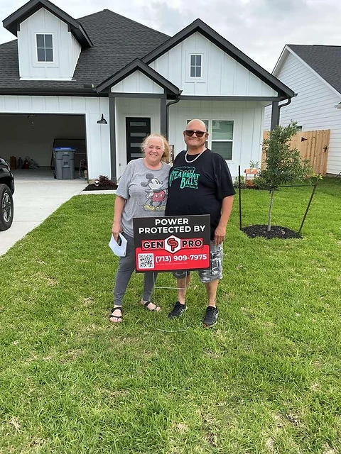 Protected by GenPro yard sign at a Houston customer home