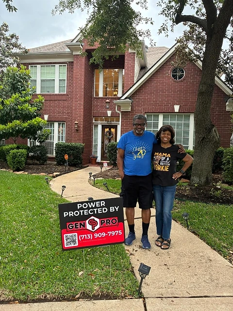 Protected by GenPro yard sign at a Houston customer home