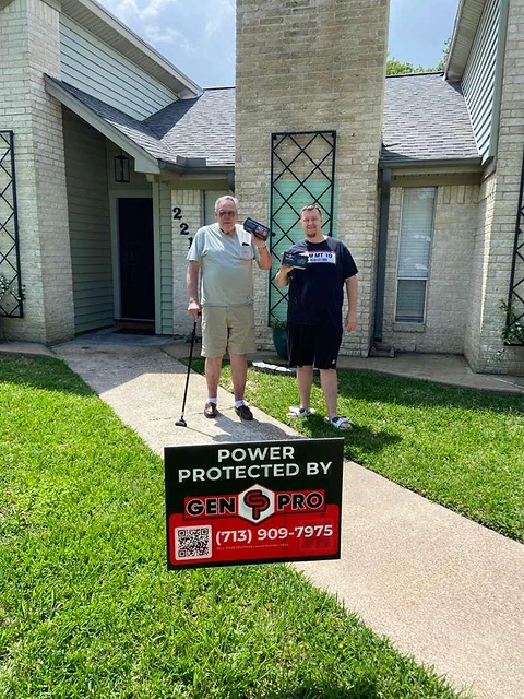 Protected by GenPro yard sign at a Houston customer home