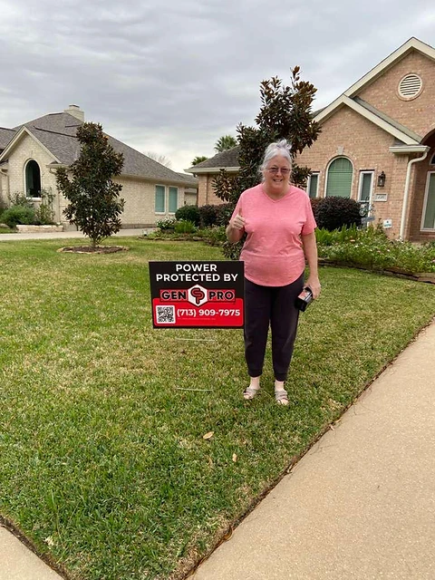 Protected by GenPro yard sign at a Houston customer home