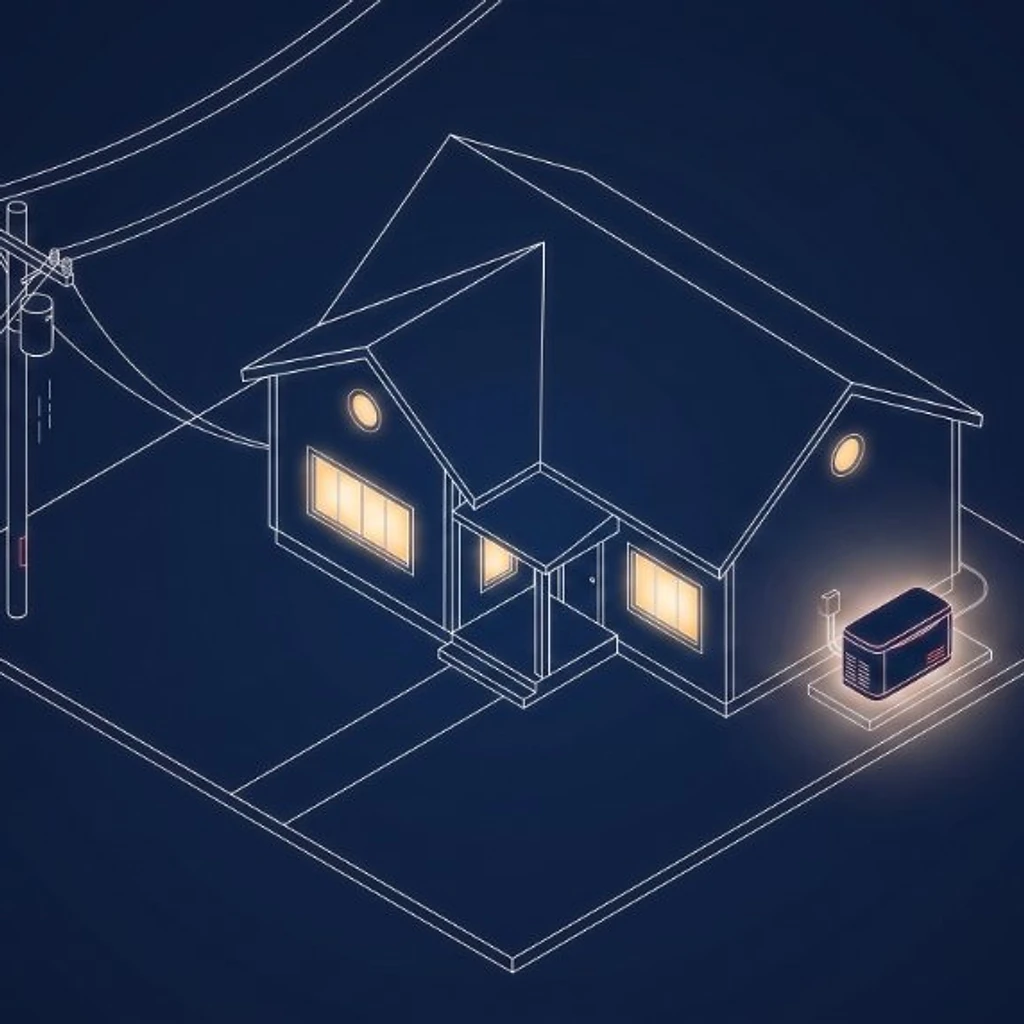 Houston home fully powered through a nighttime outage backed by a standby generator