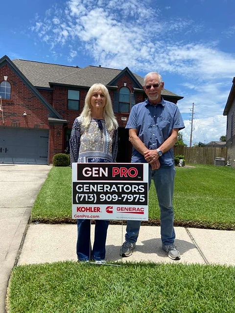 Protected by GenPro yard sign at a Houston customer home