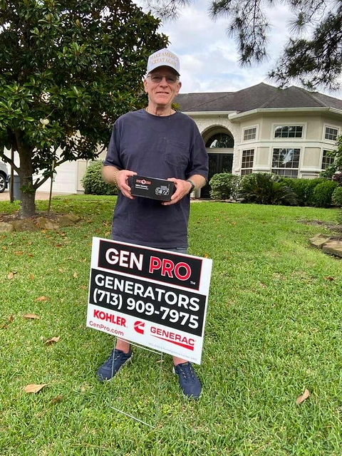Protected by GenPro yard sign at a Houston customer home
