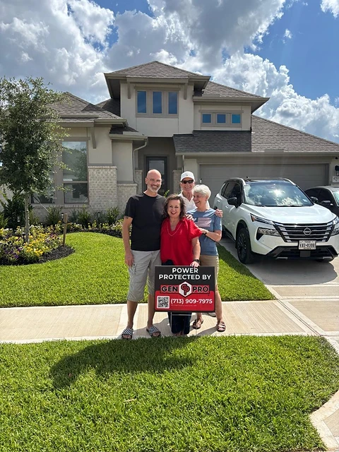 Protected by GenPro yard sign at a Houston customer home