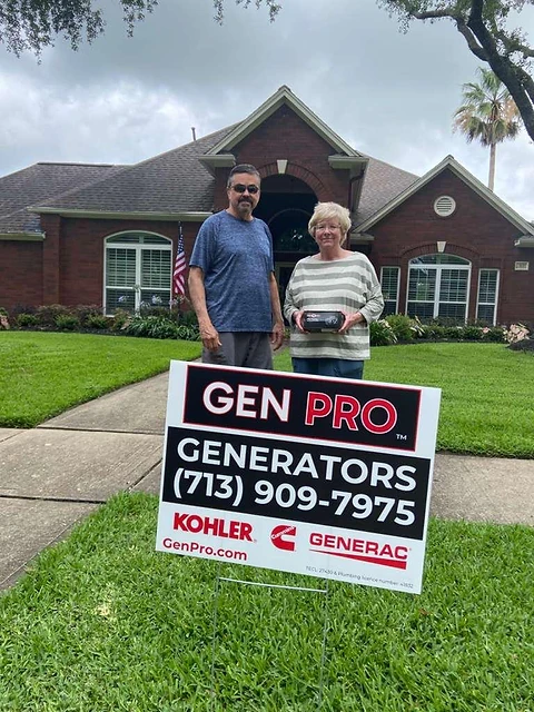 Protected by GenPro yard sign at a Houston customer home