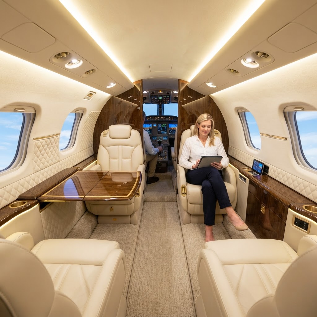 Very Light Jet cabin interior — private jet charter