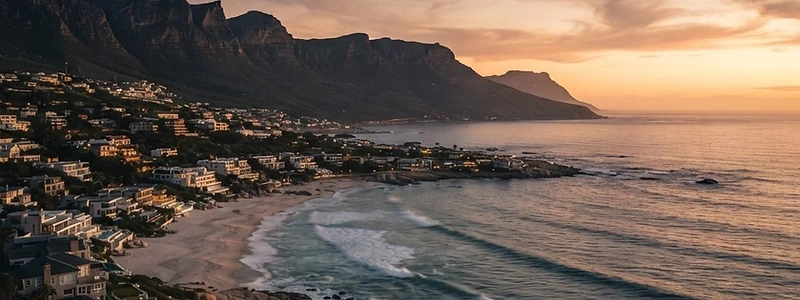 Cape Town coastline at sunset