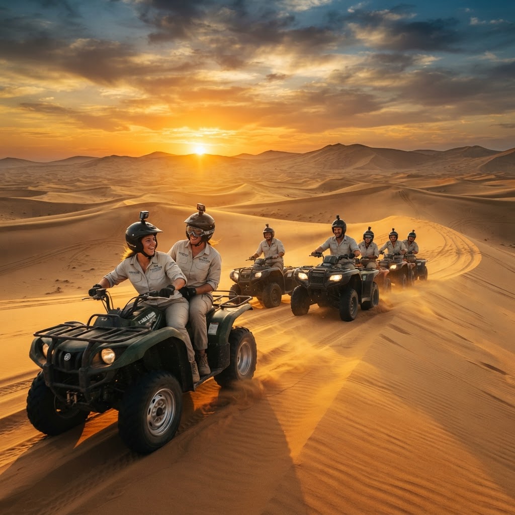 Corporate incentive trip — quad biking across Namibia's dunes