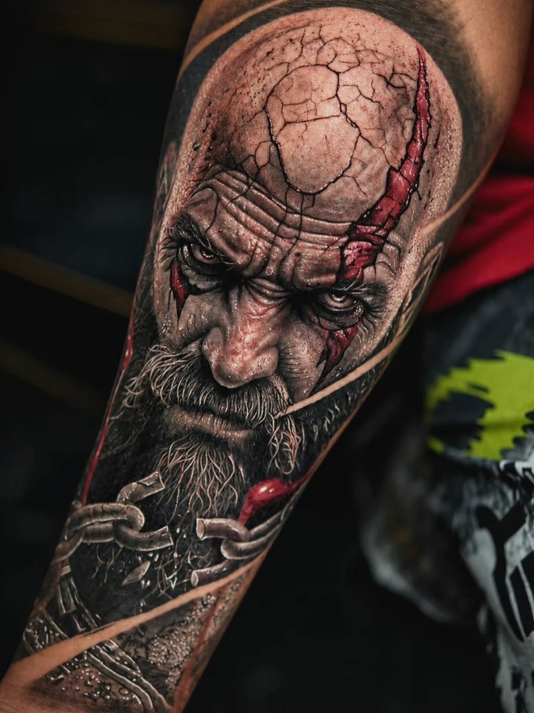 Tatuagem estilo Kratos