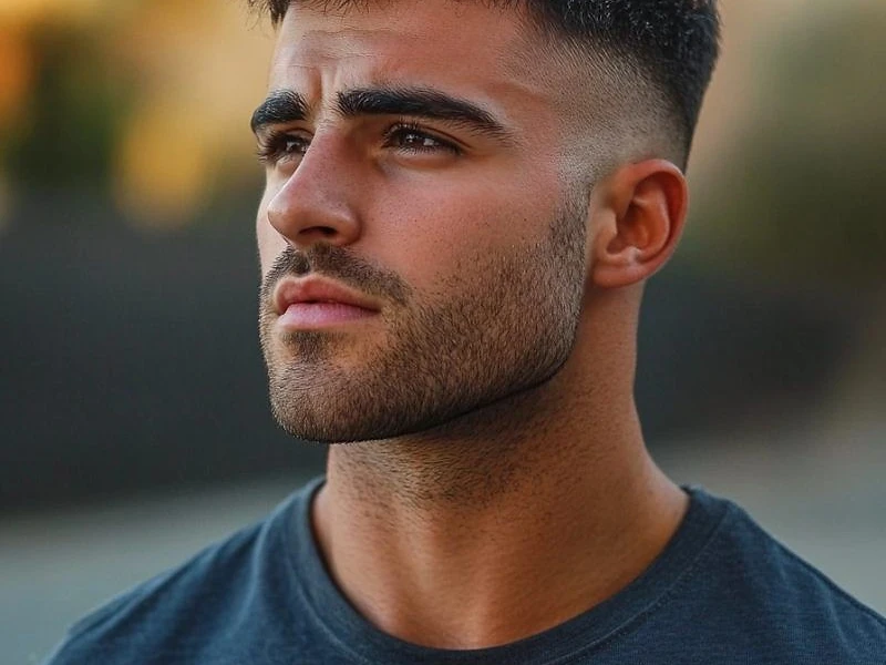 Degradado de precisión recién hecho en Why Not Barbershop, Barcelona