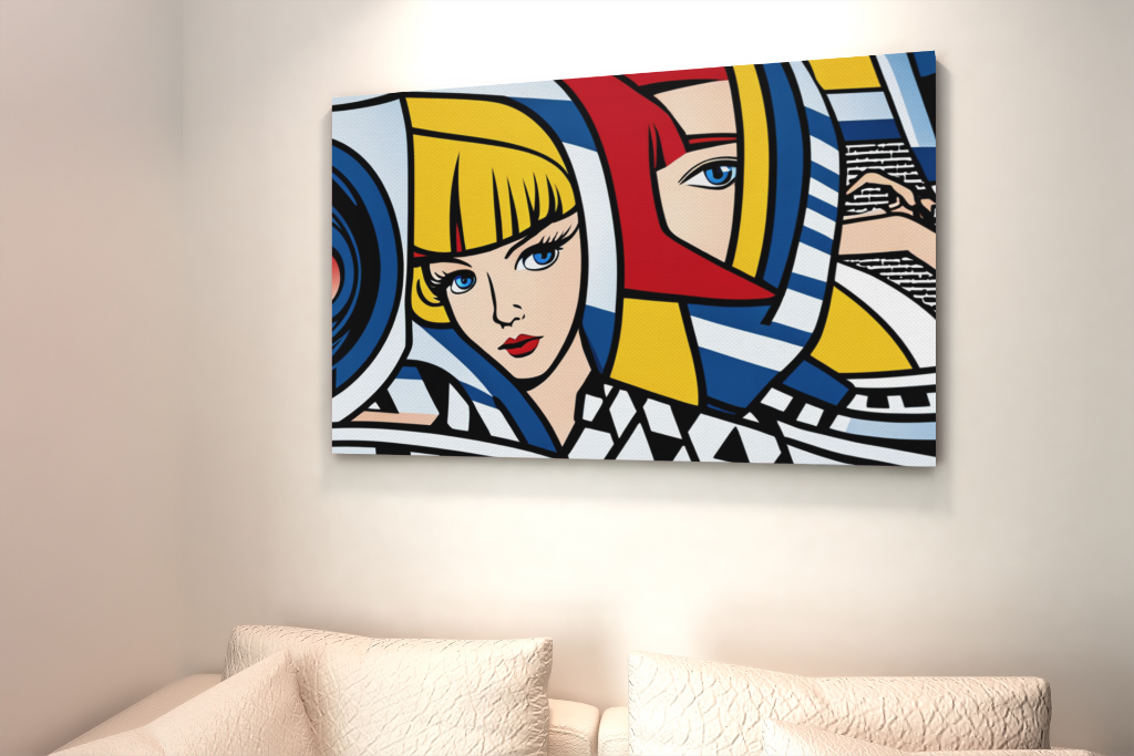 Blonde & Red — Abstract Digital Art Print