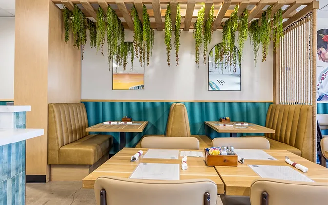 Mariscos El Güero — service counter with durable surfaces — hospitality interior design in San Bernardino, CA by Studio Fridae