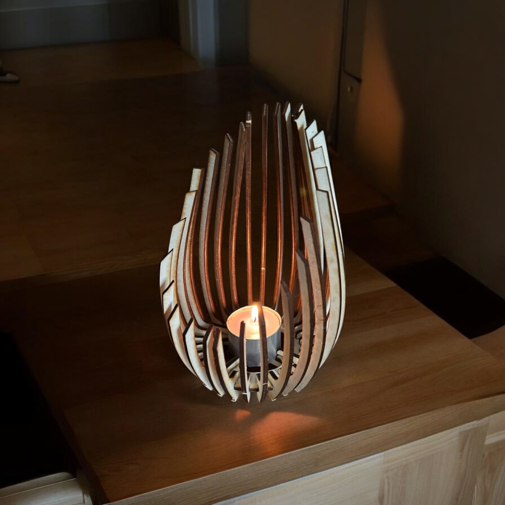 Flame Petal Tea Light Holder