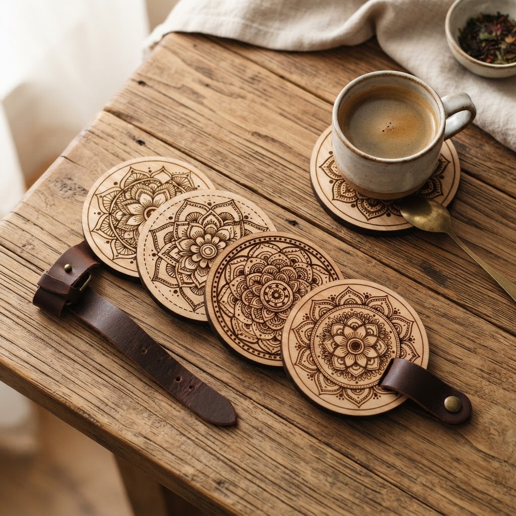 Mandala Coaster Set