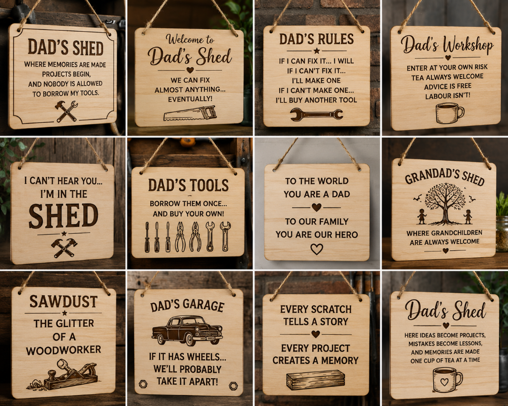 Dad's Shed Personalised Engraved Sign
