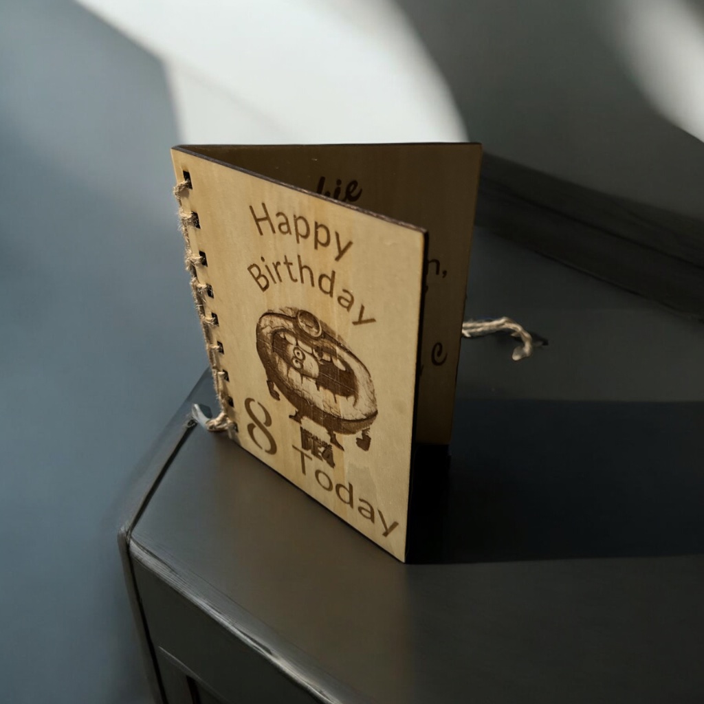 Personalised Wooden Birthday Card