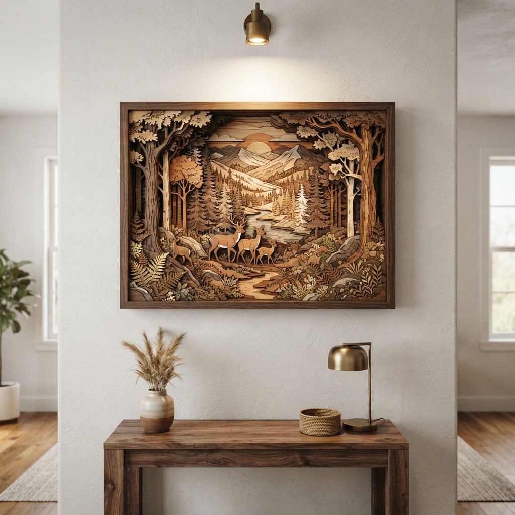 Layered Forest Wall Art